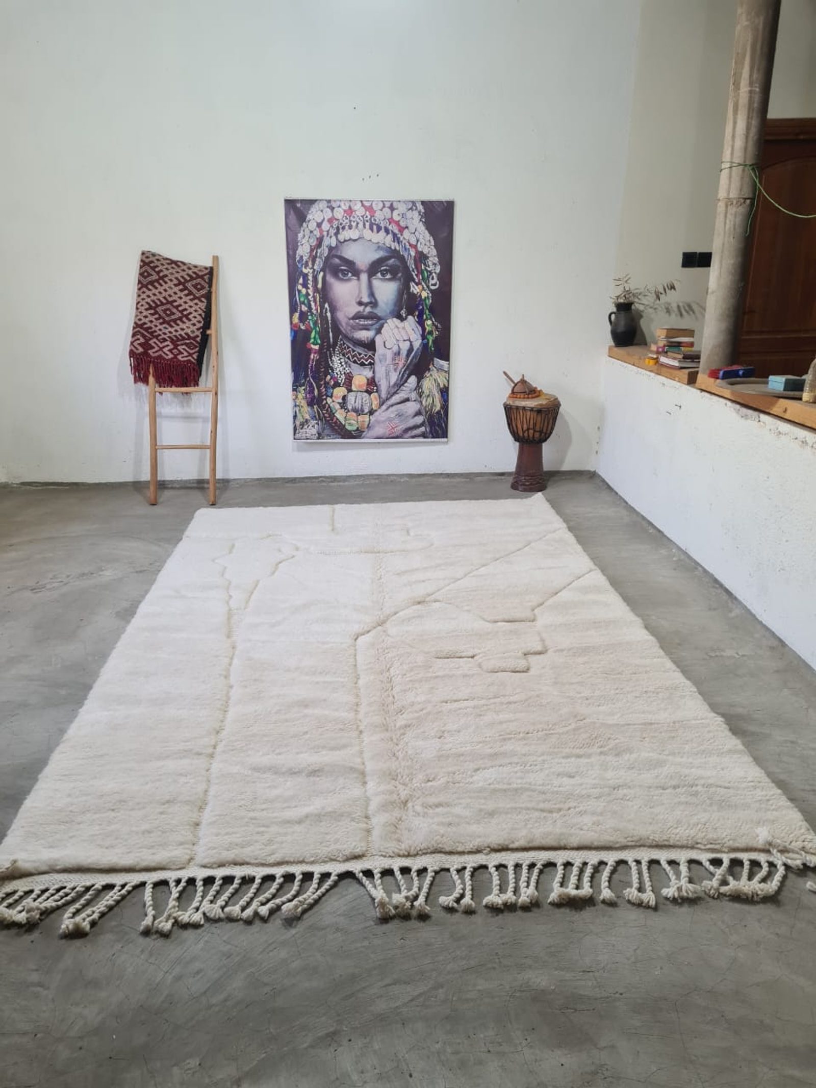 The Invisible Map — Authentic Moroccan Mrirt Rug — view 3
