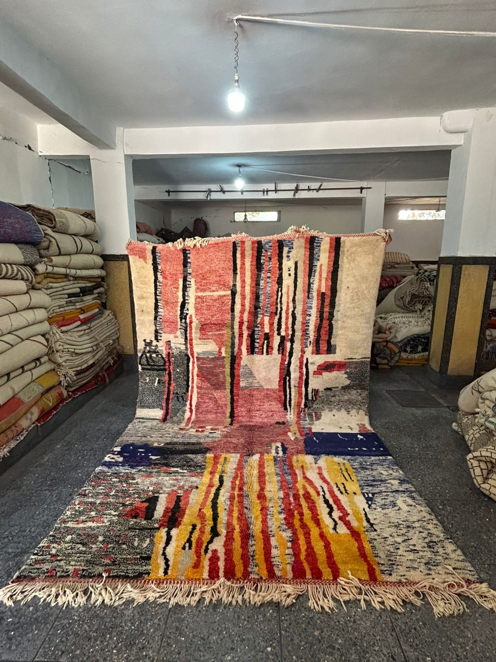 The "Chromatic Mirage" Hand-Knotted Abstract Moroccan Rug — view 3
