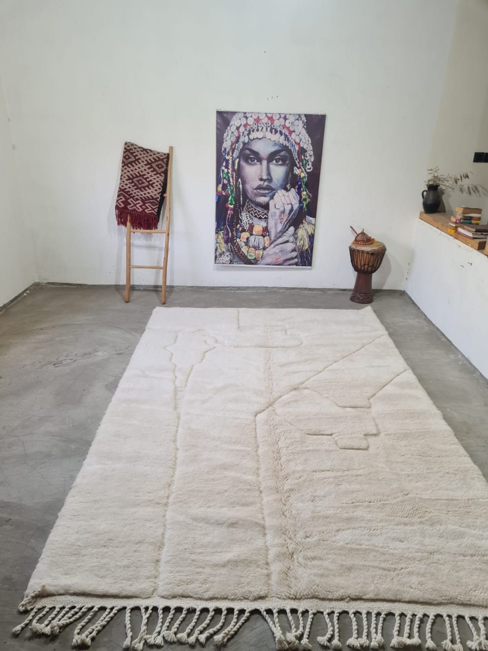 The Invisible Map — Authentic Moroccan Mrirt Rug — view 2