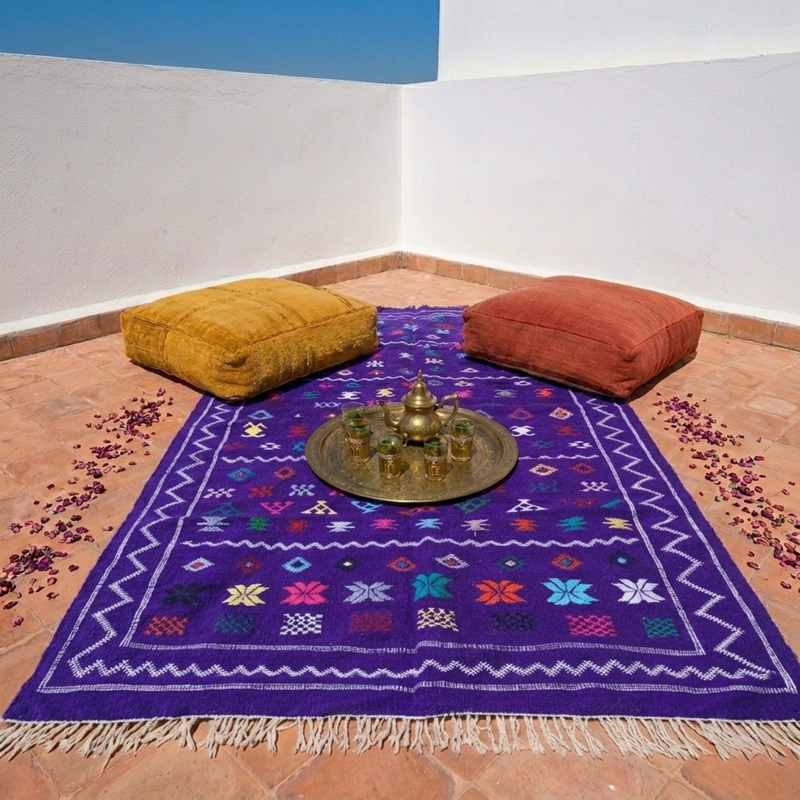 The Royal Violet — Authentic Moroccan Kilim — view 3