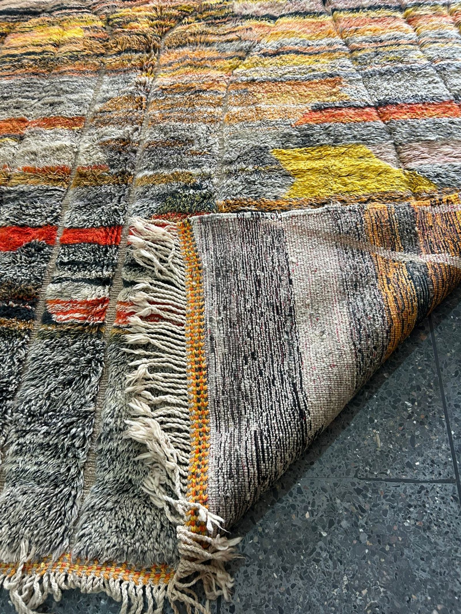 The Atlas Sunset — Vintage Mrirt Berber Rug — view 2