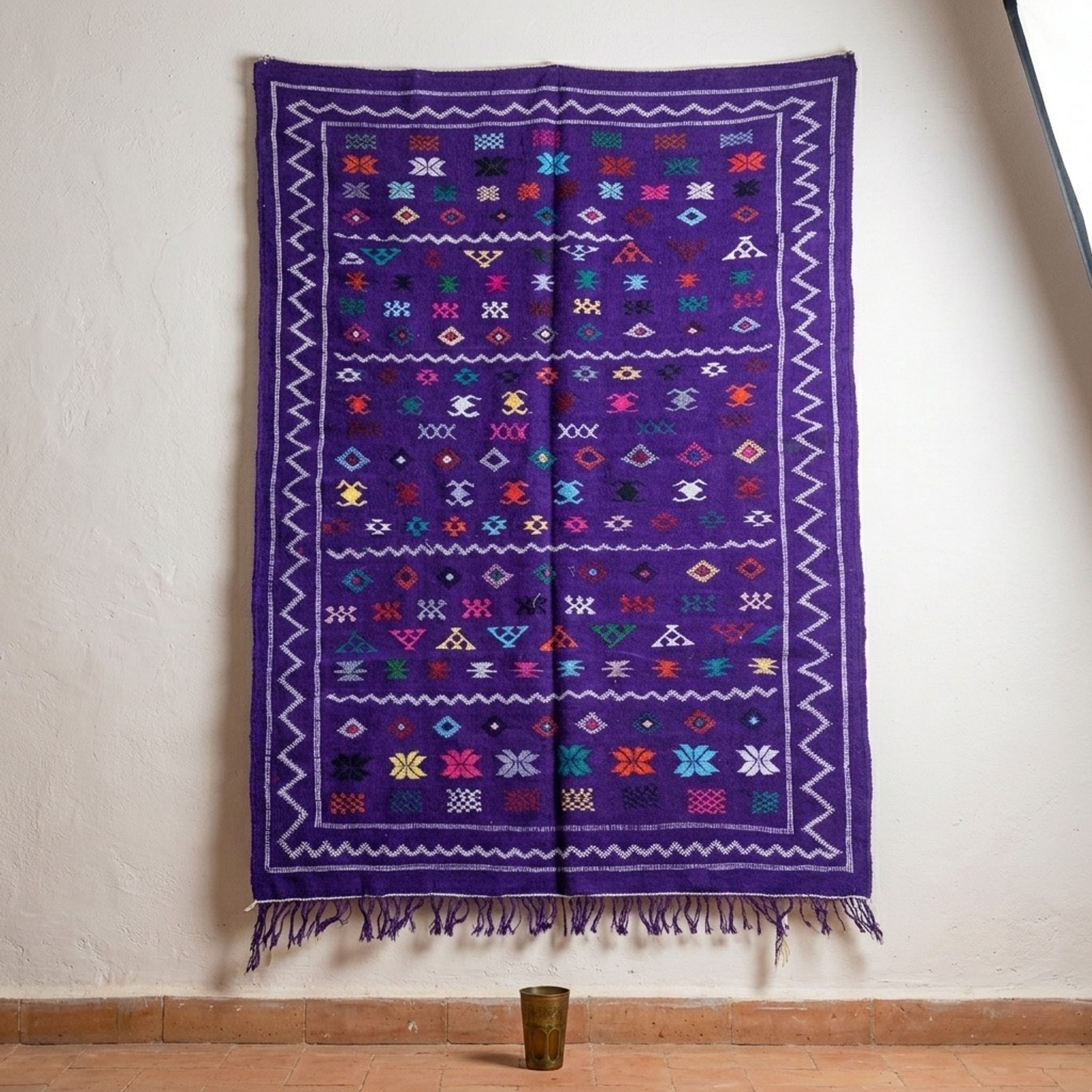 The Royal Violet — Authentic Moroccan Kilim — view 6
