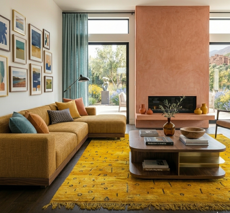 The Golden Atlas — Authentic Mrirt Berber Rug