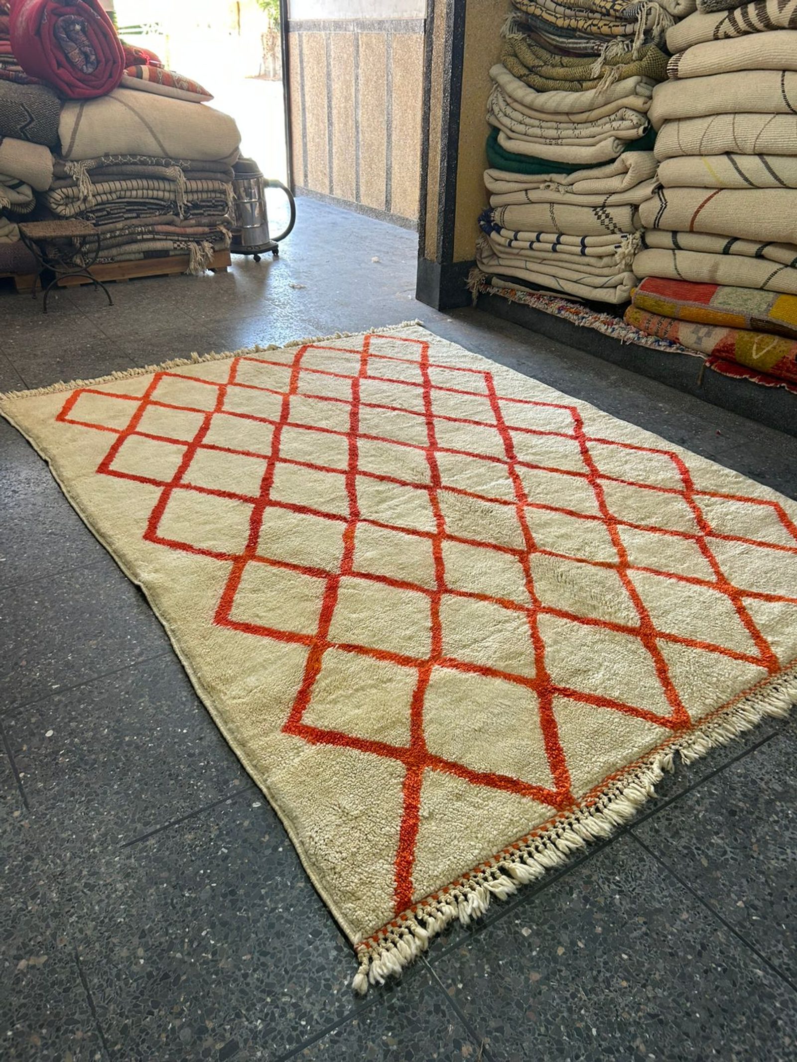 The Terracotta Lines — Authentic Beni Ouarain Rug — view 6