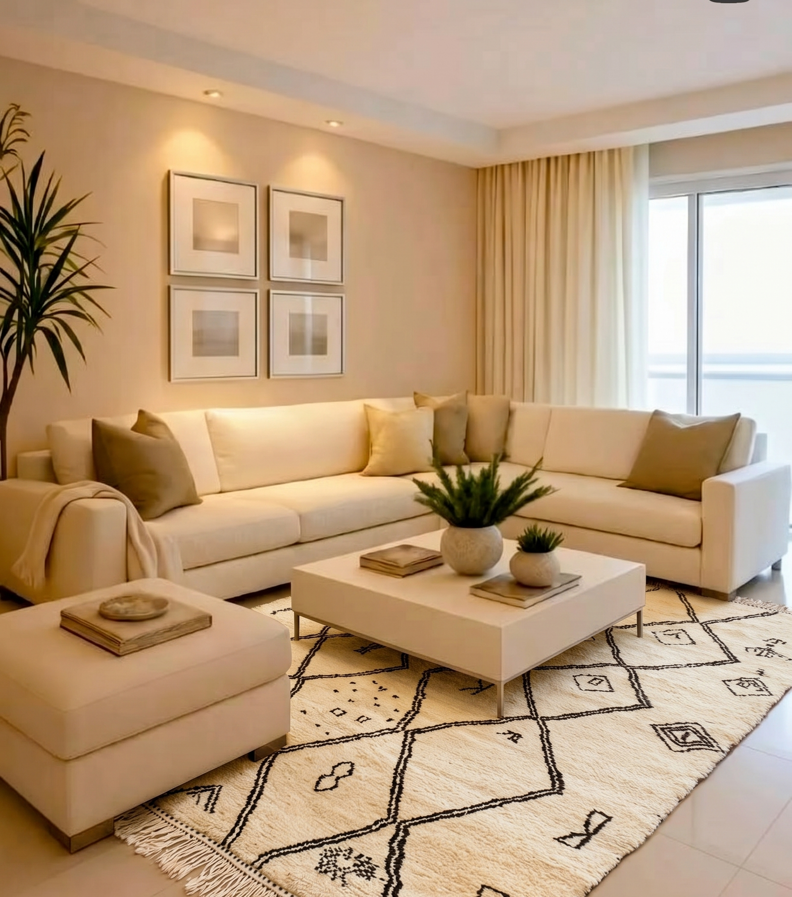 The Modern Nomad — Handwoven Beni Mrirt Rug — view 1