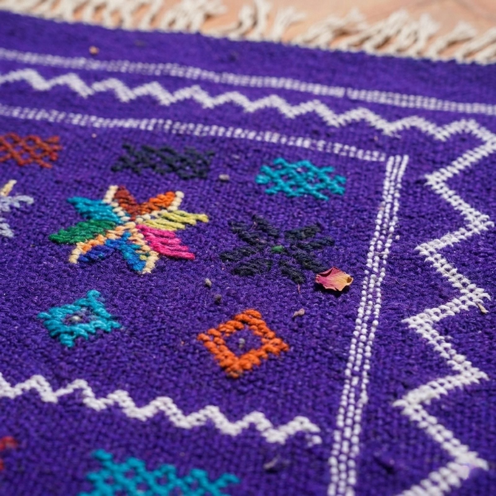 The Royal Violet — Authentic Moroccan Kilim — view 4