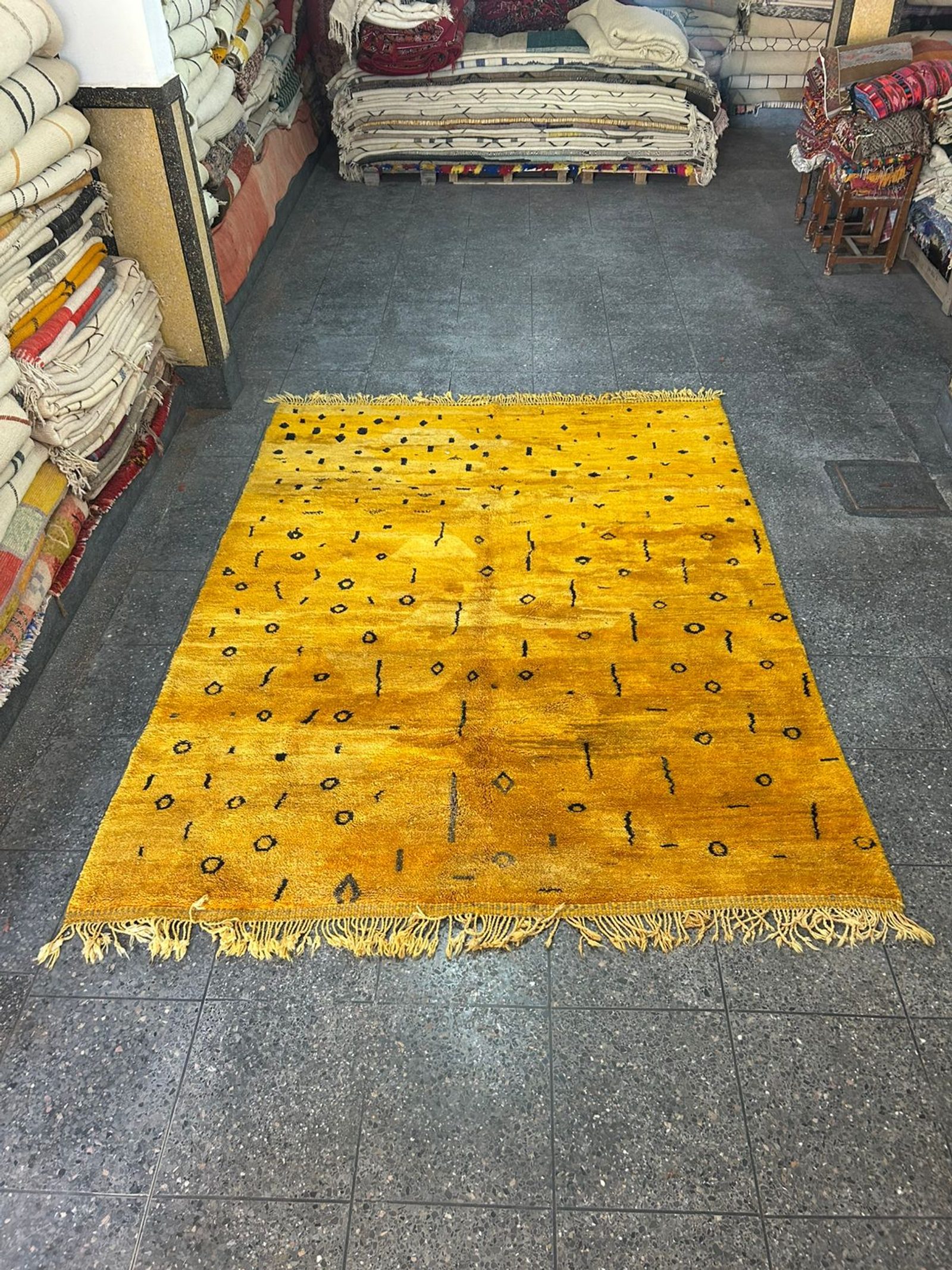 The Golden Atlas — Authentic Mrirt Berber Rug — view 5
