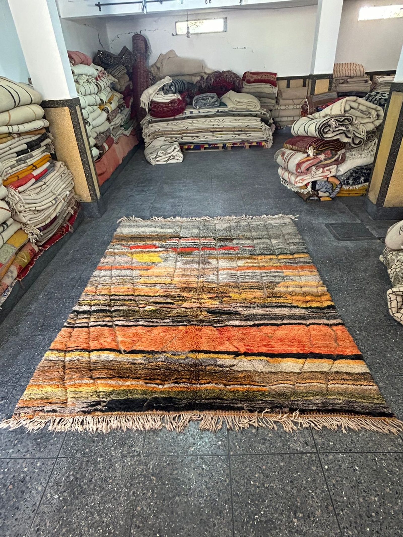 The Atlas Sunset — Vintage Mrirt Berber Rug — view 5