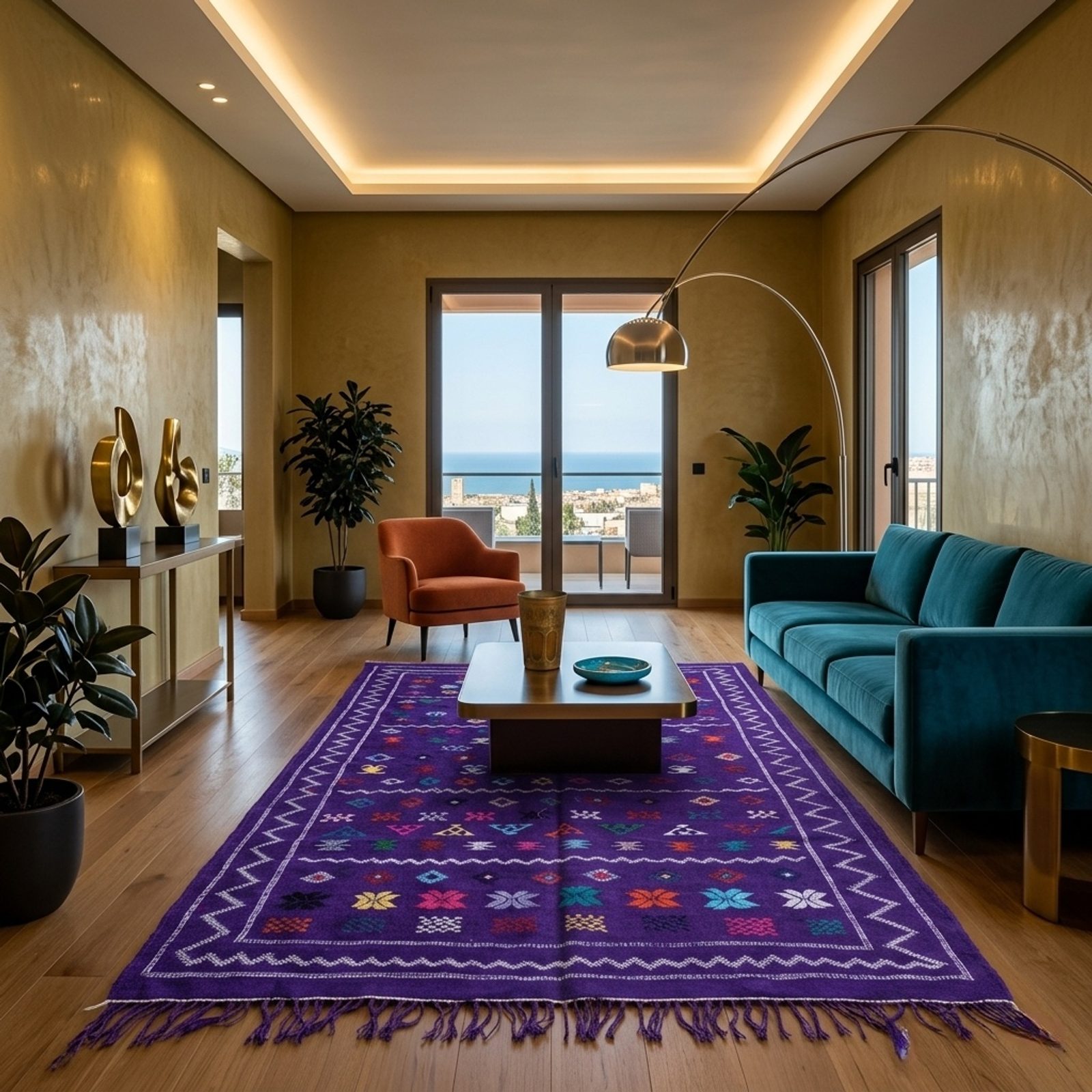 The Royal Violet — Authentic Moroccan Kilim — view 2