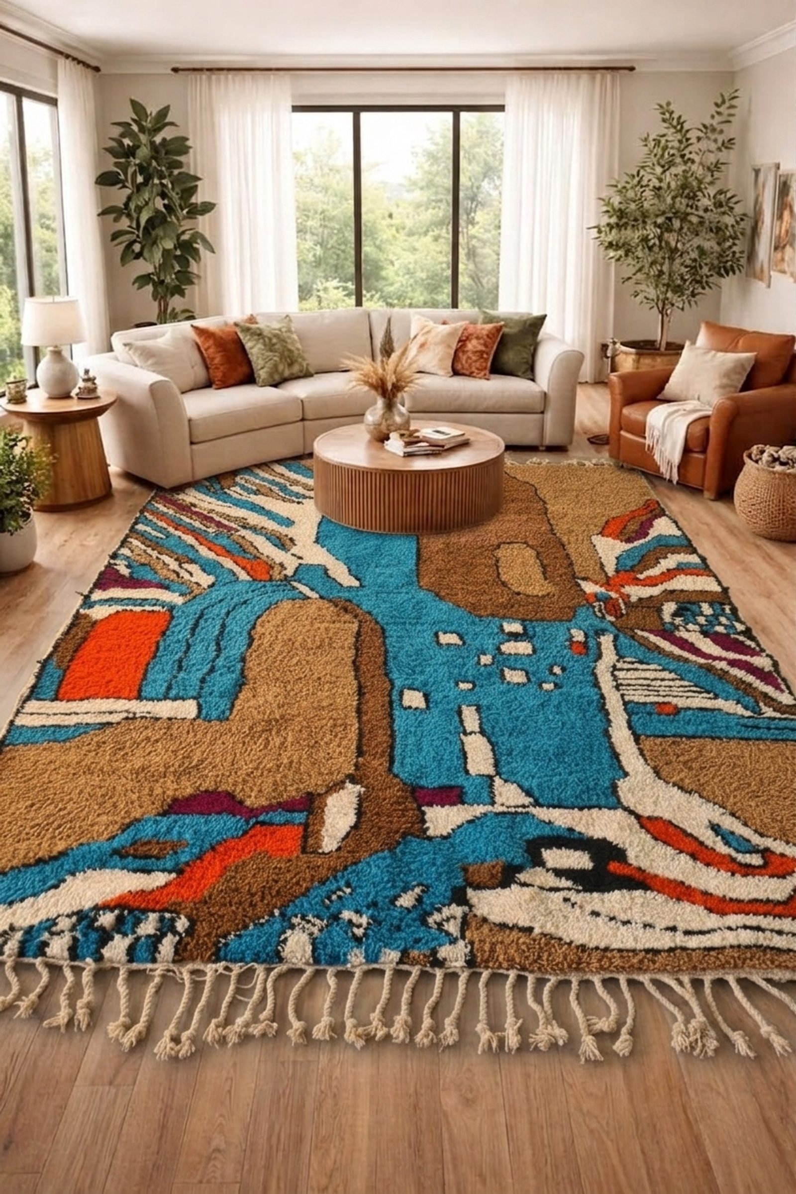 The Atlas Canvas — Authentic Moroccan Mrirt Rug — view 1