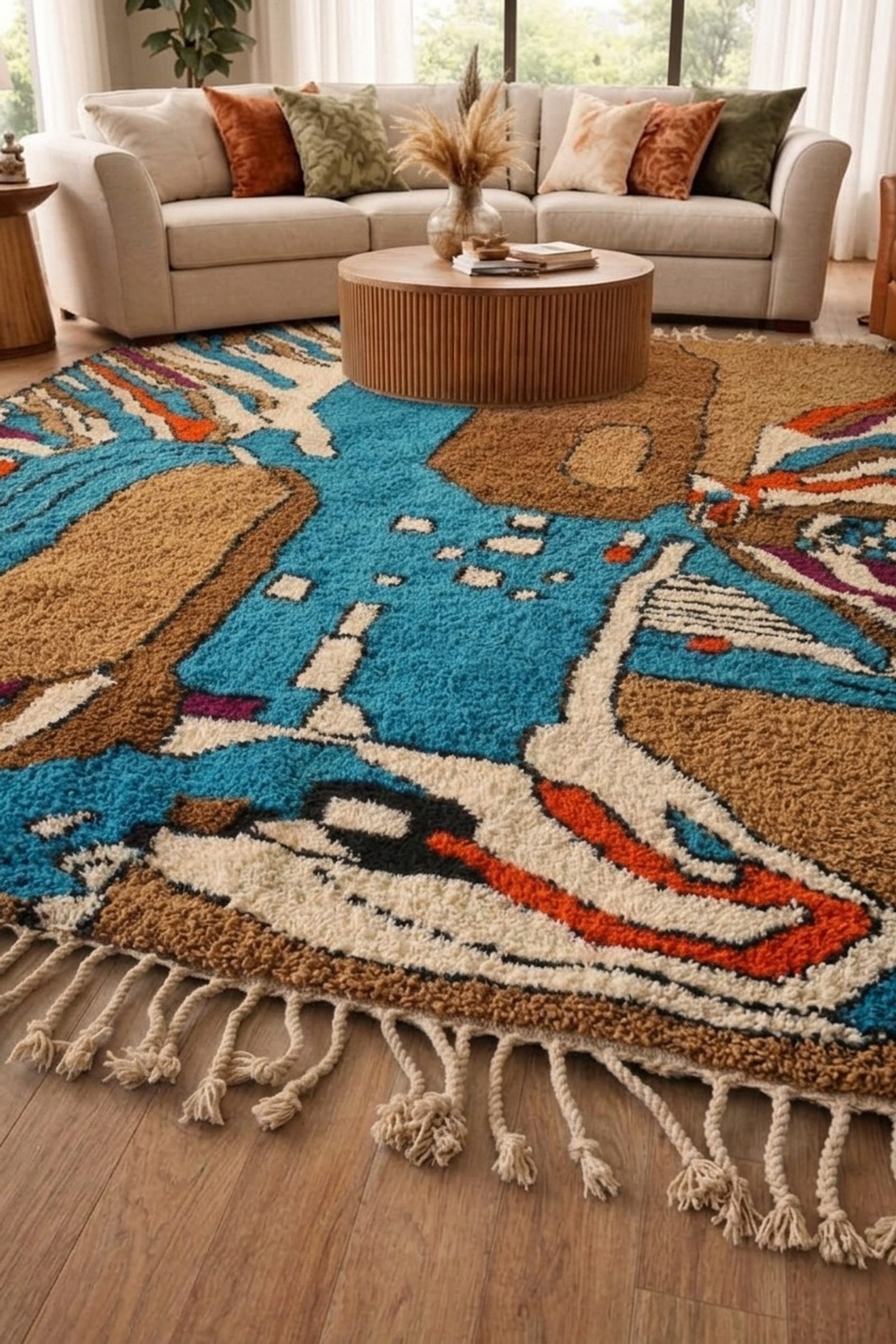 The Atlas Canvas — Authentic Moroccan Mrirt Rug — view 2