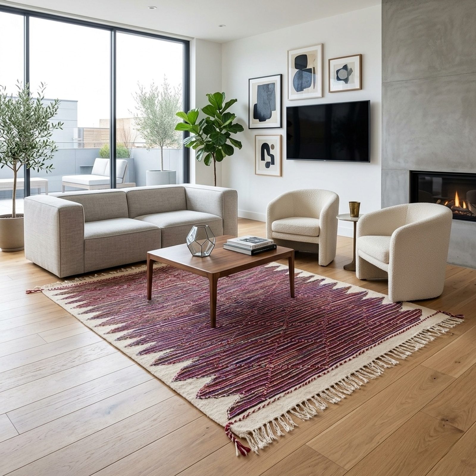 The Lightning Field — Authentic Moroccan Kilim — view 2