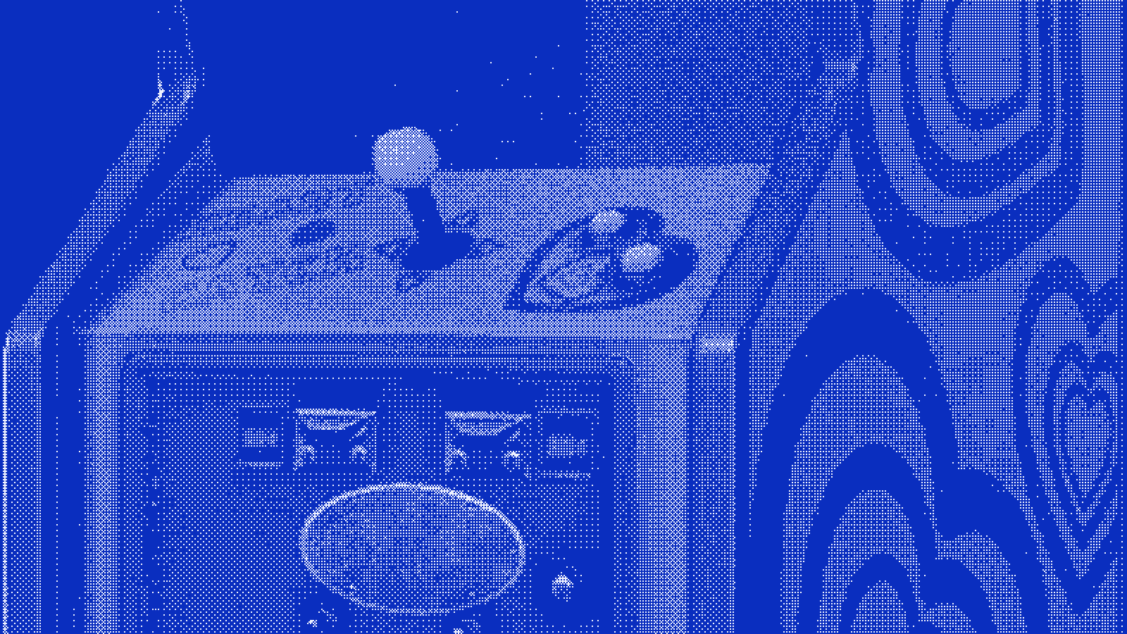 A single upright arcade cabinet standing alone against a plain background.