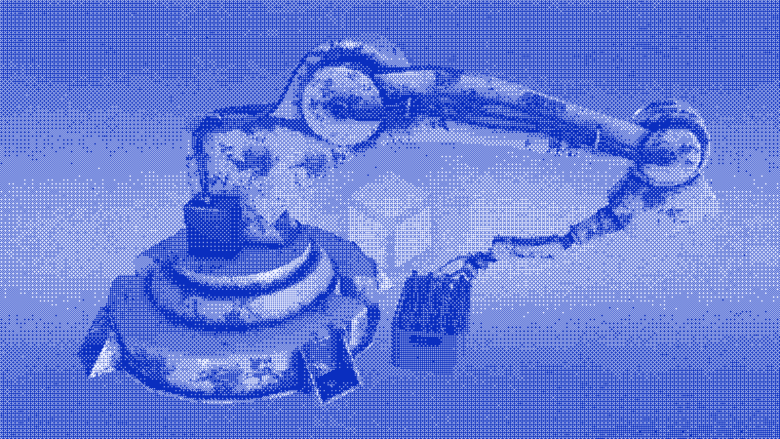 An articulated industrial robot arm.