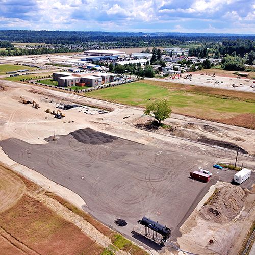 Site grading before building construction