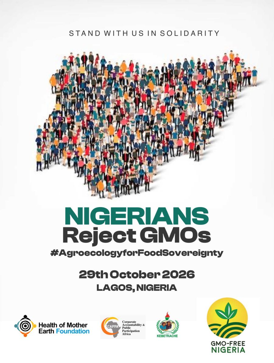 Nigerians reject GMOs. Agroecology for food sovereignty. 29 October 2026, Lagos