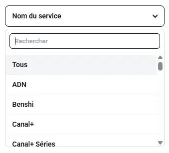 Recherche d'un service dans une catégorie chez Spliiit