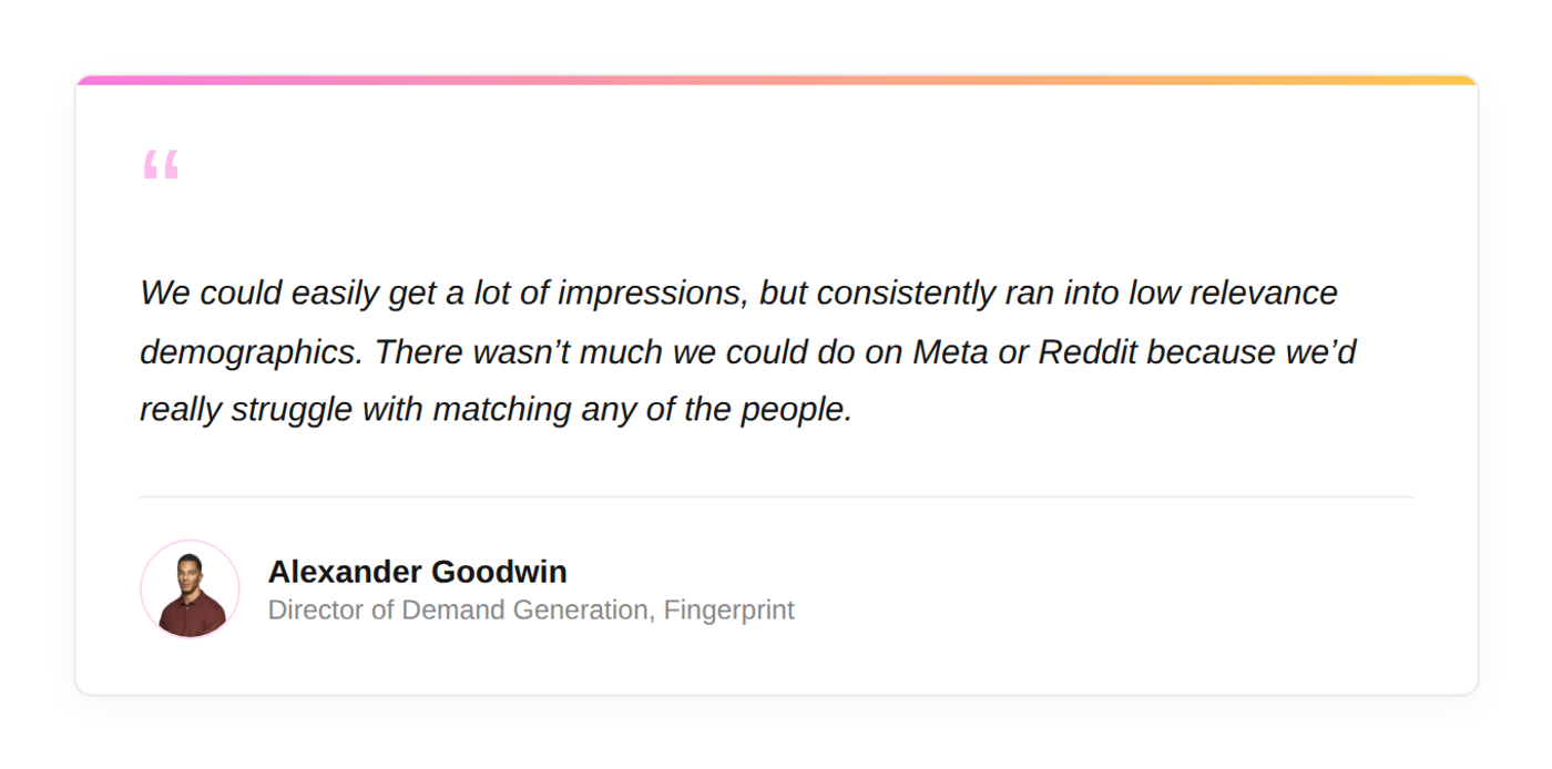 Contact-level ABM: how Fingerprint rebuilt their motion and opened up new channels