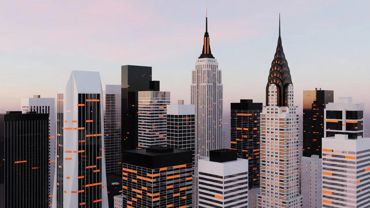 3D illustration of New York, United States
