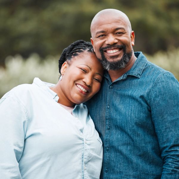 Black married couple together