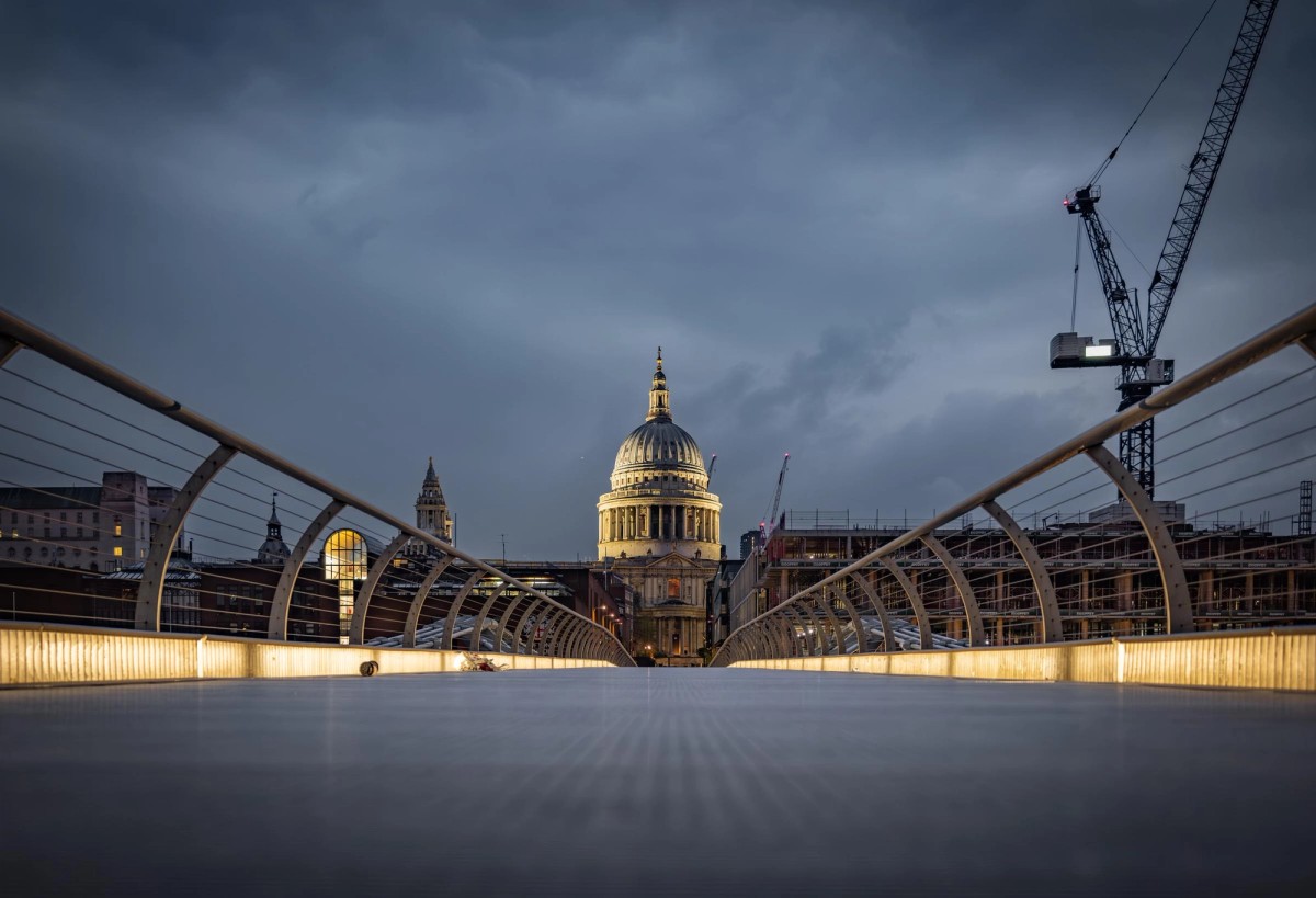 St Paul's Cathedral and the millennium Bridge