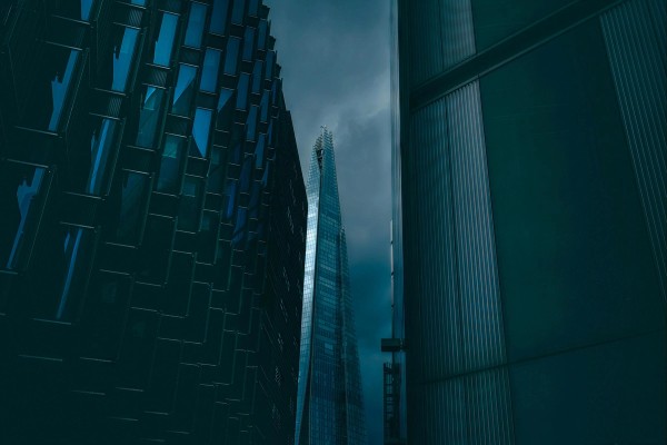 The shard with a darken moody sky