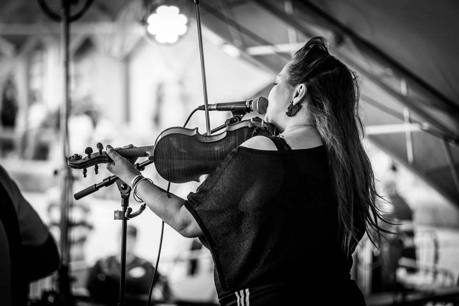 Eliza Carthy on the violin at Firstlight festival MainStage