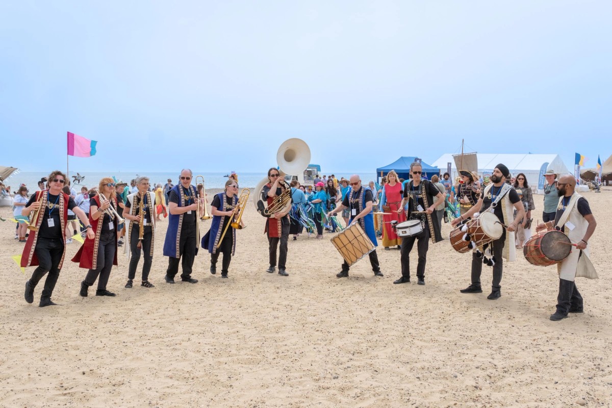 Brass band on the sand