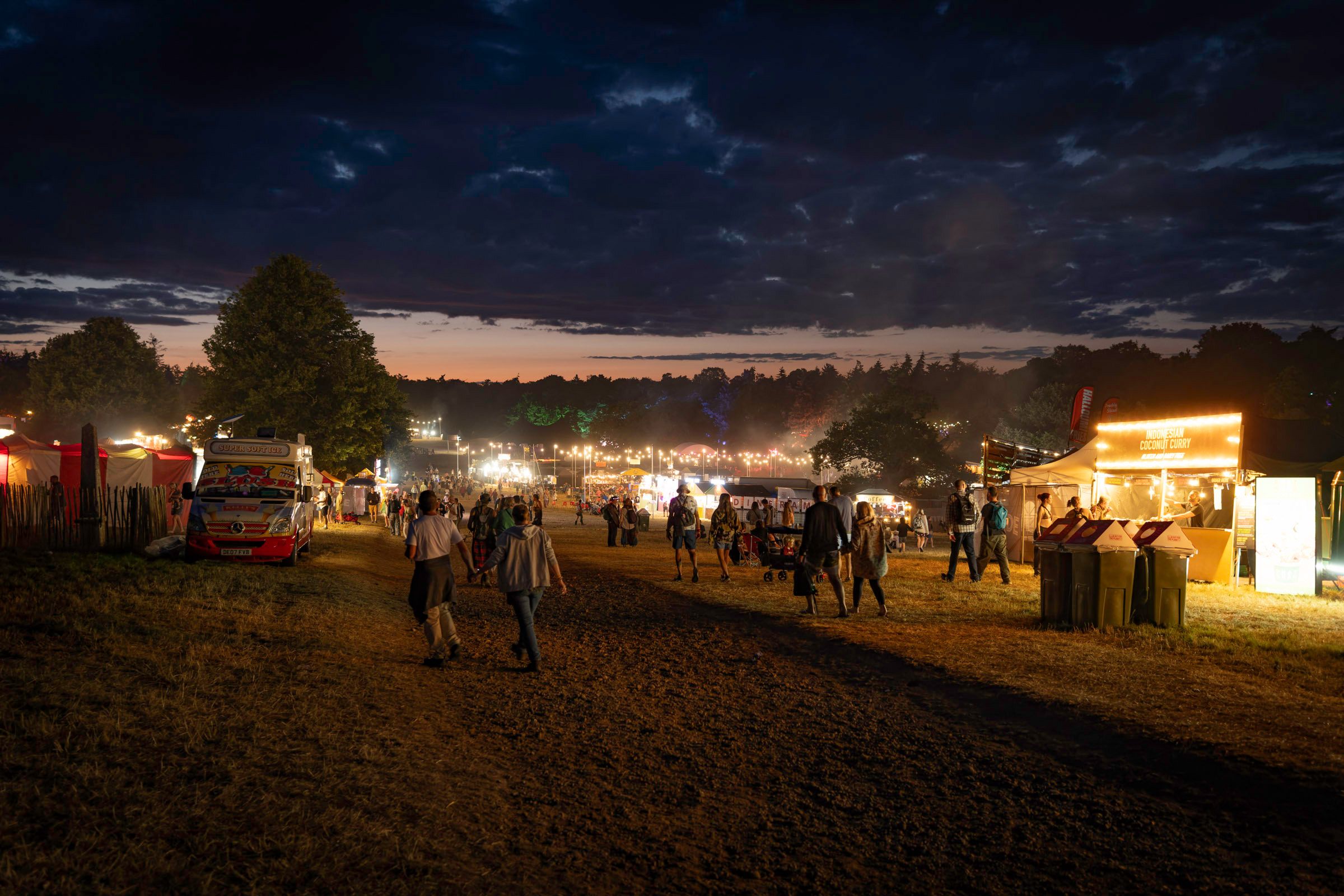 Latitude festival at night