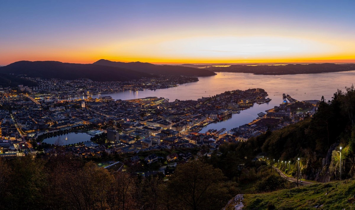 Bergen at Sunset, Panorama