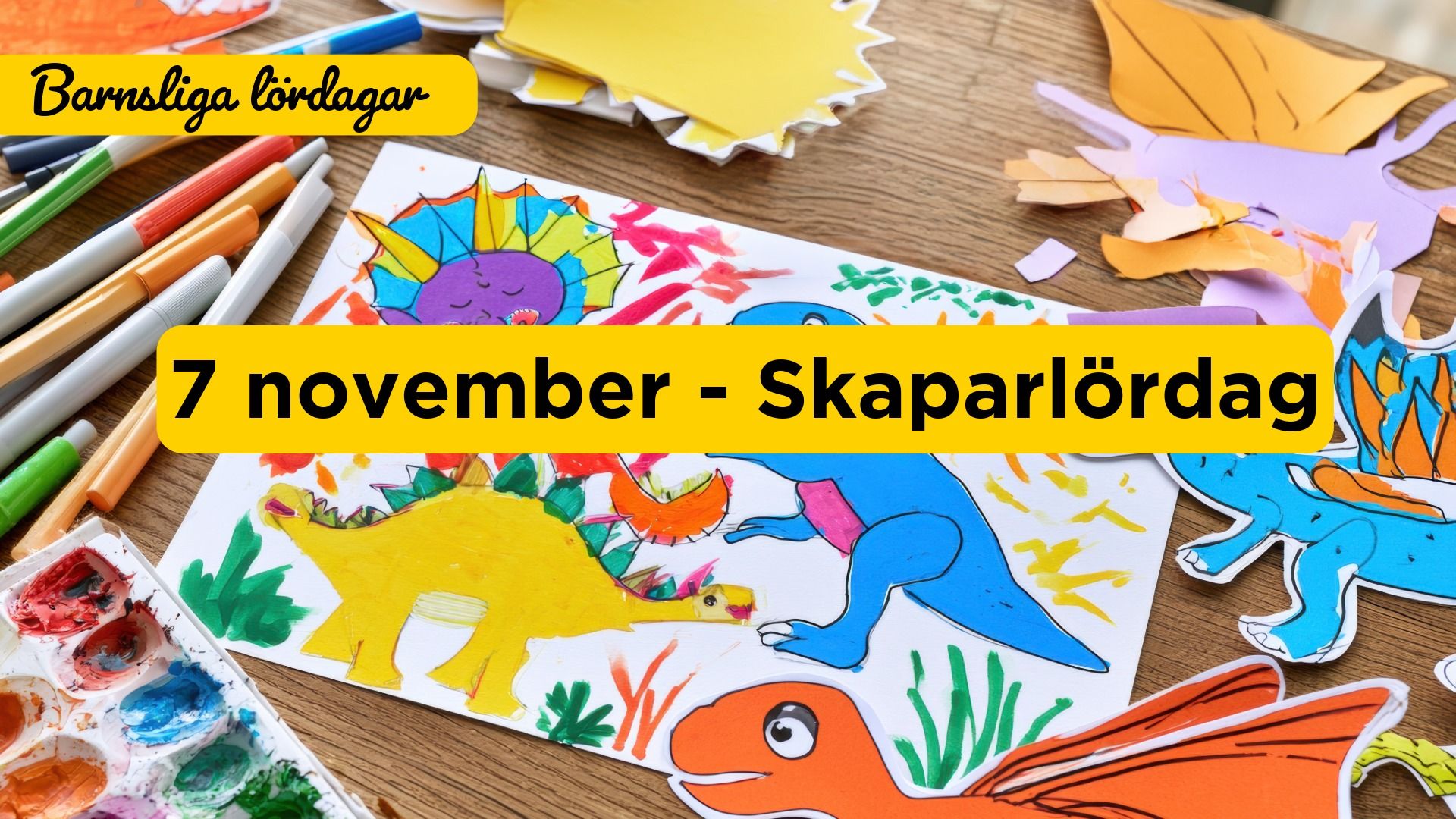 Skaparlördag - dinosaurier med Ulla