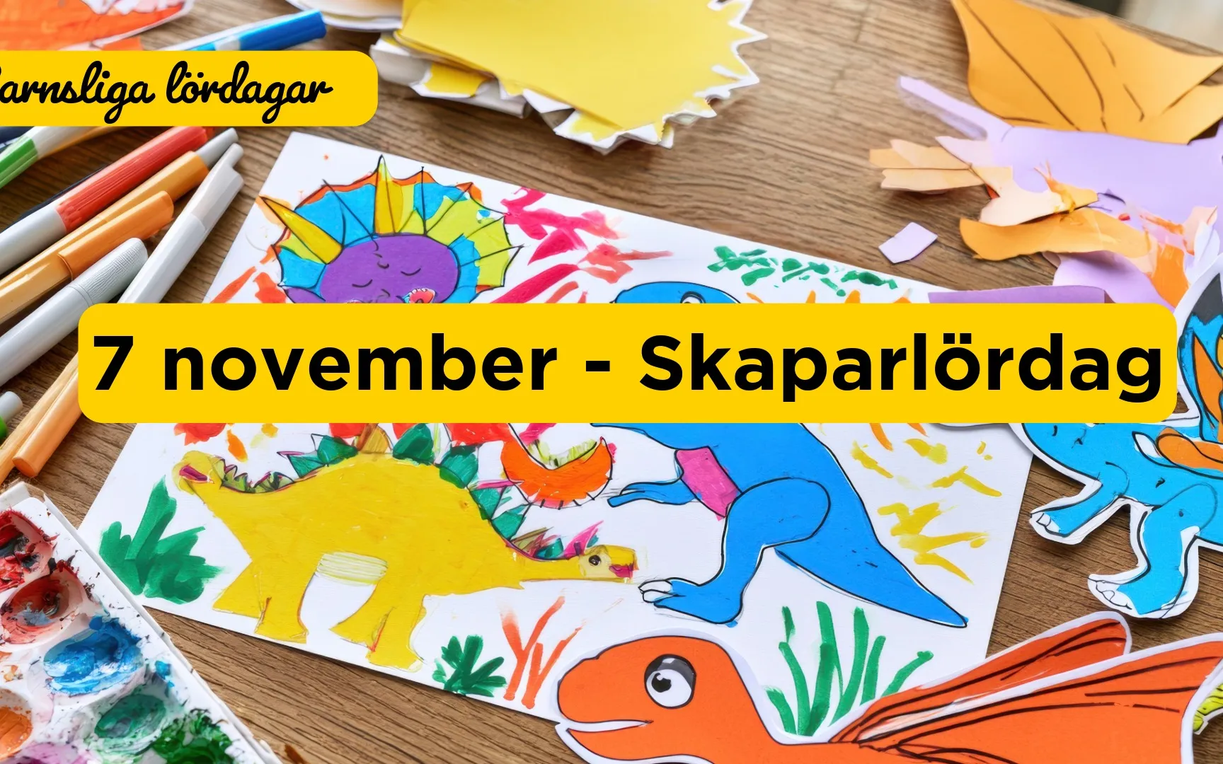 Skaparlördag - dinosaurier med Ulla