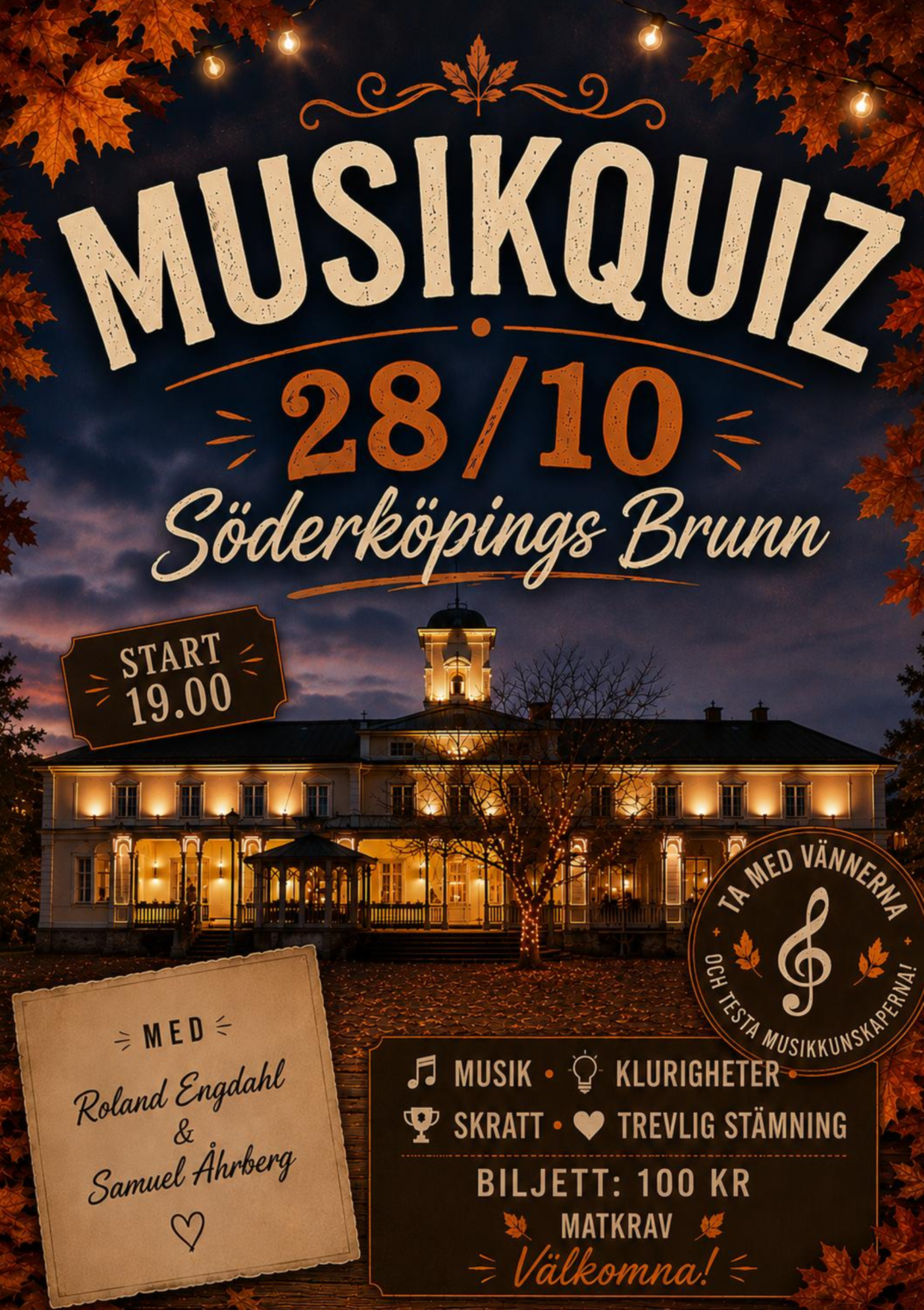 Music Quiz at Söderköpings Brunn
