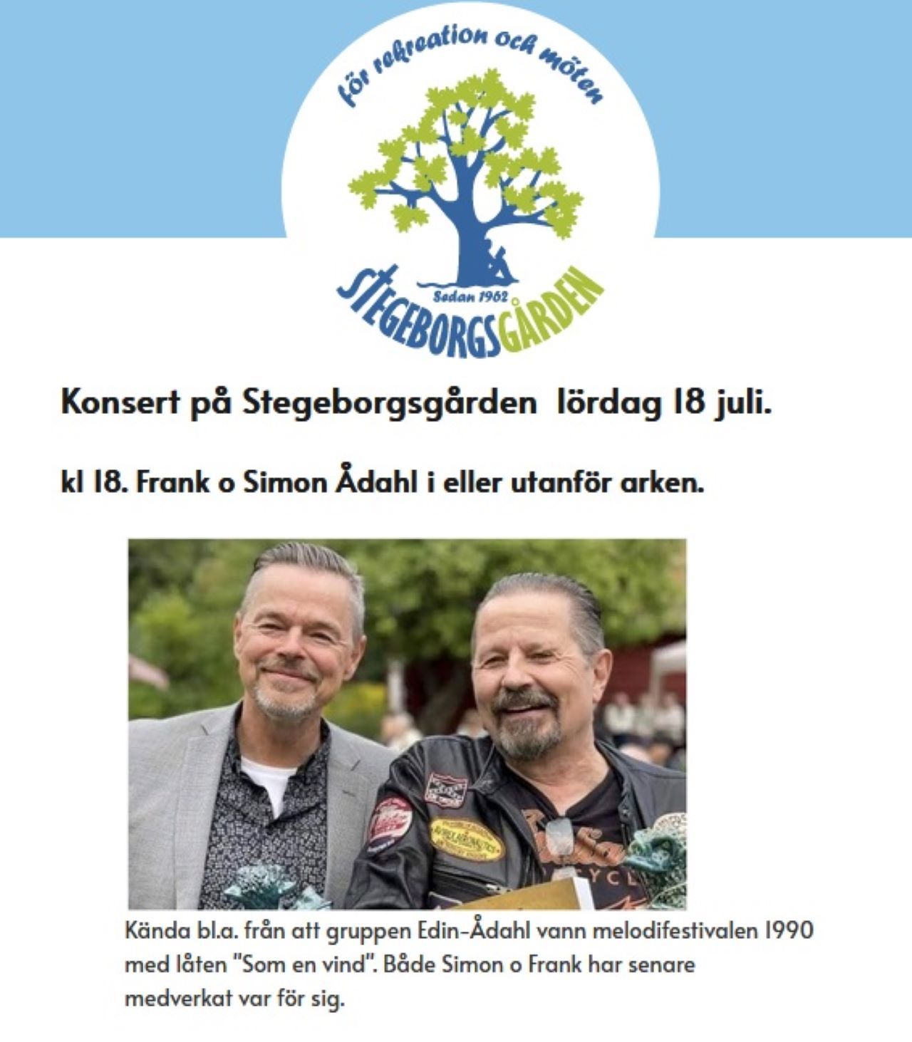 Konsert med Simon & Frank Ådahl