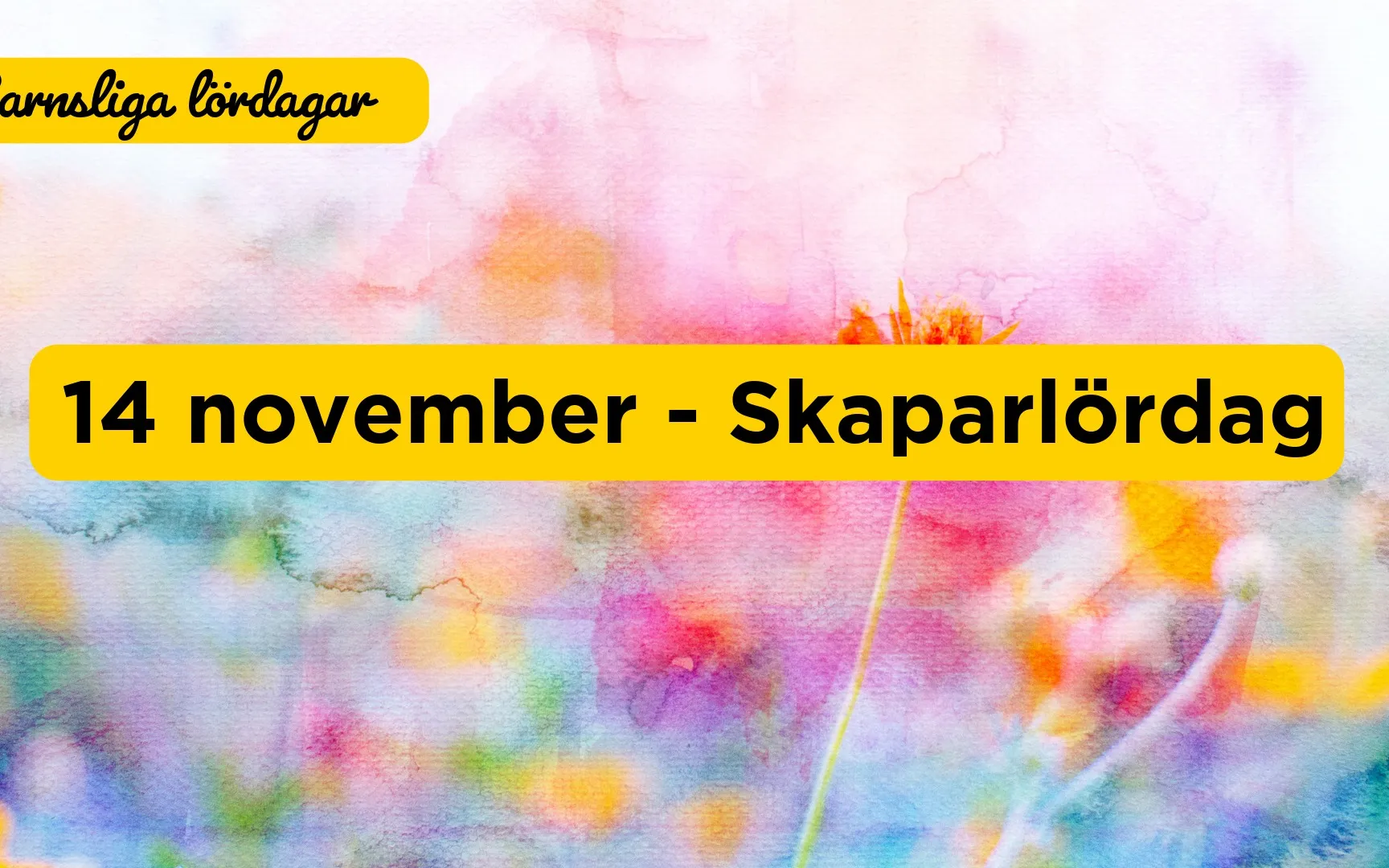 Skaparlördag - måla akvarell