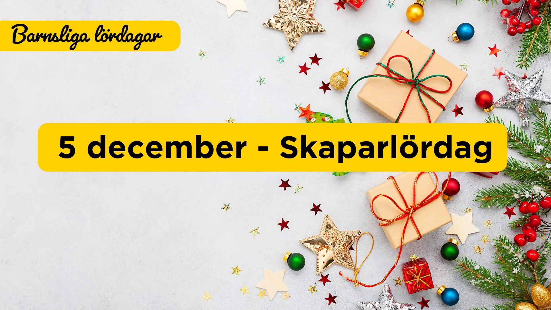 Skaparlördag - jul och stjärnor