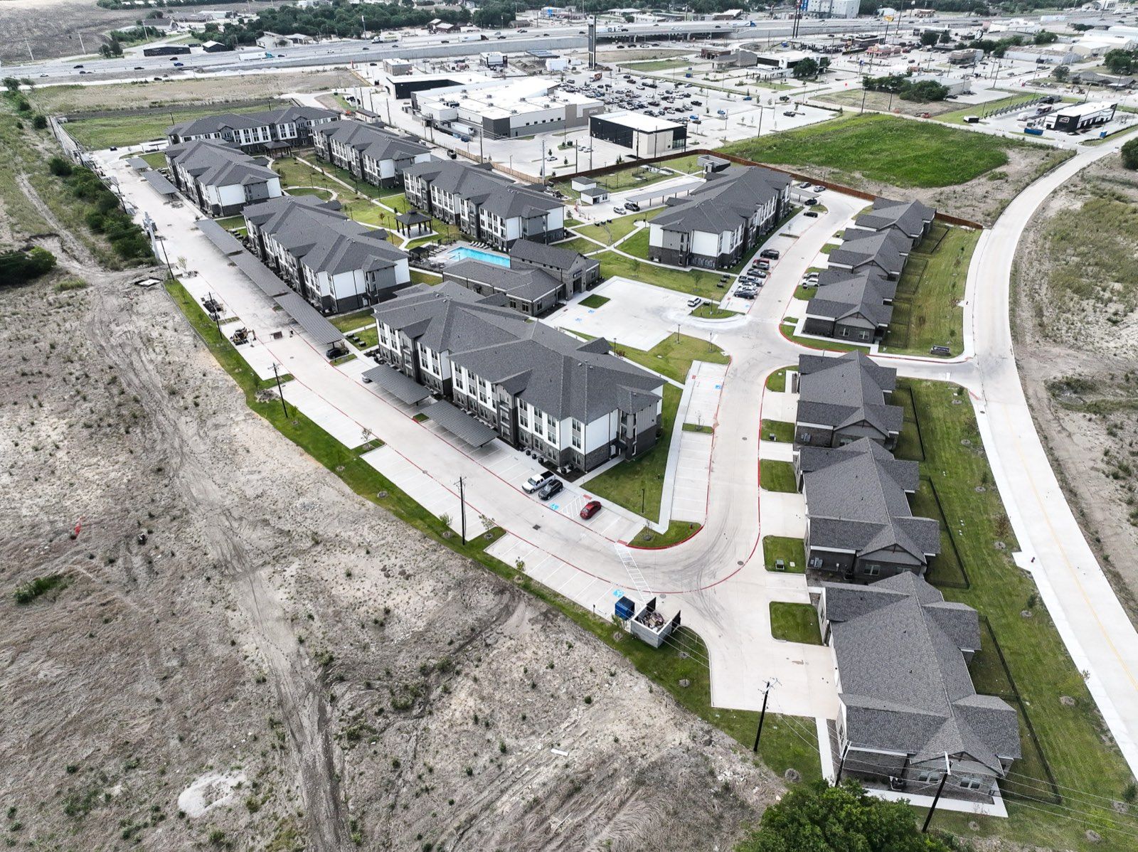 Birchway Sanger, building slabs