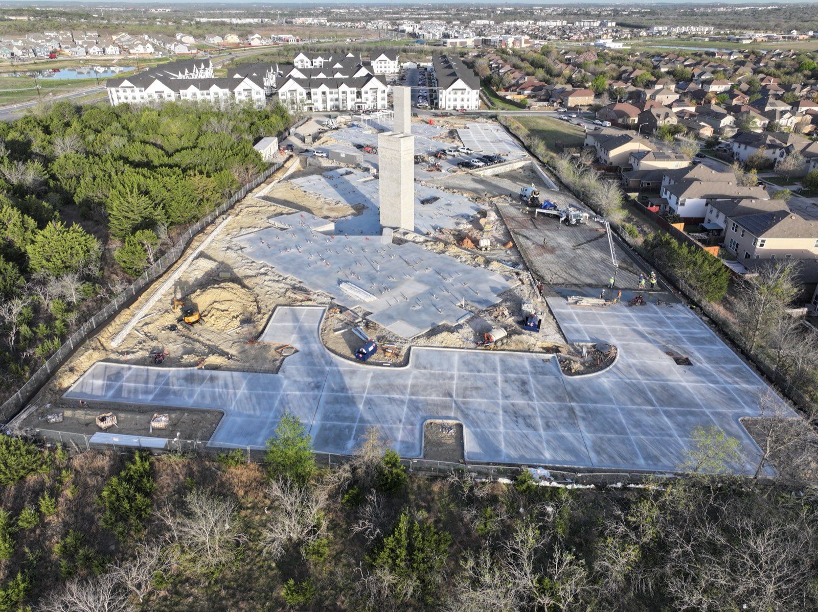 Capitol View, building slabs