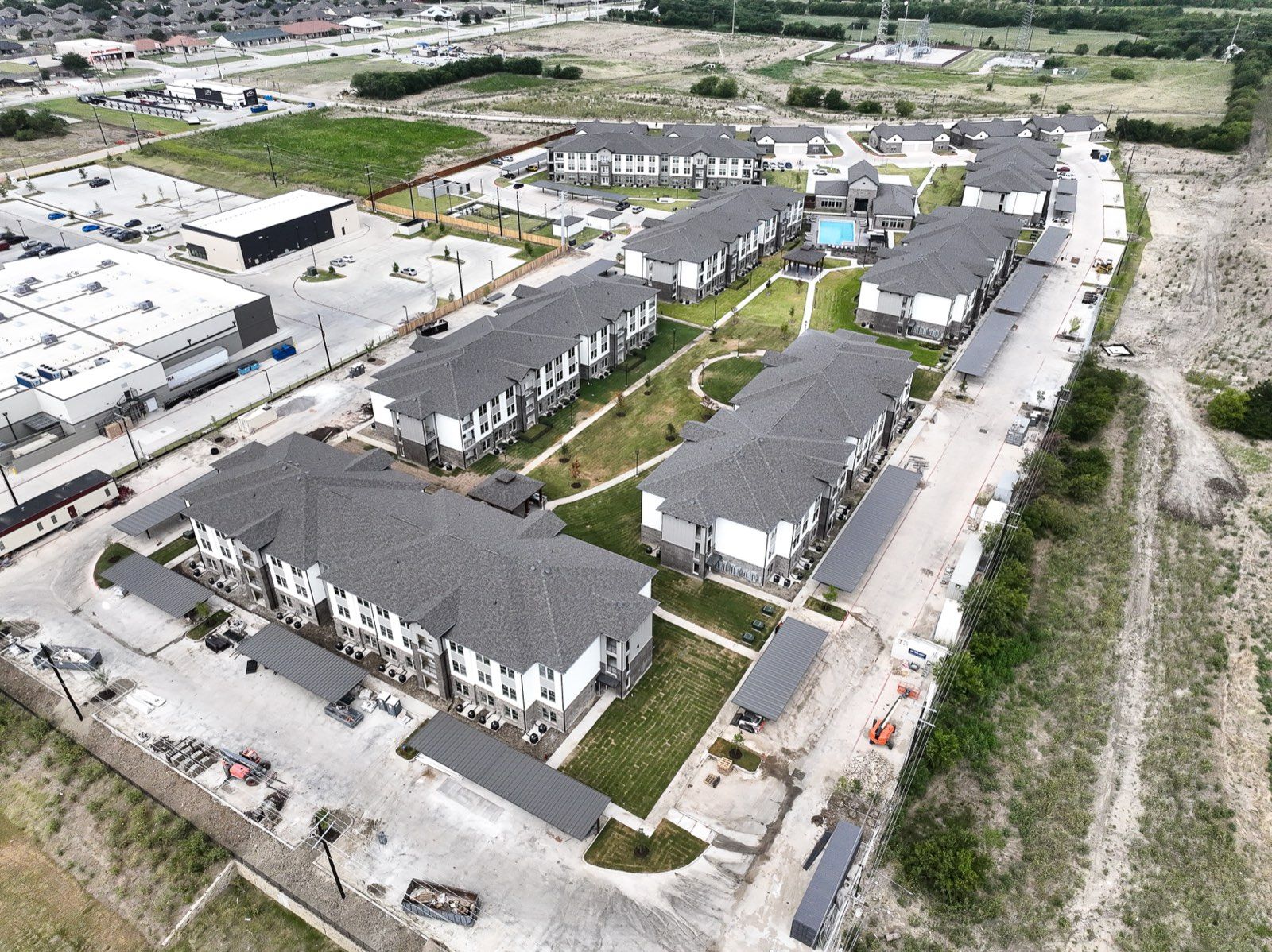 Birchway Sanger, site concrete