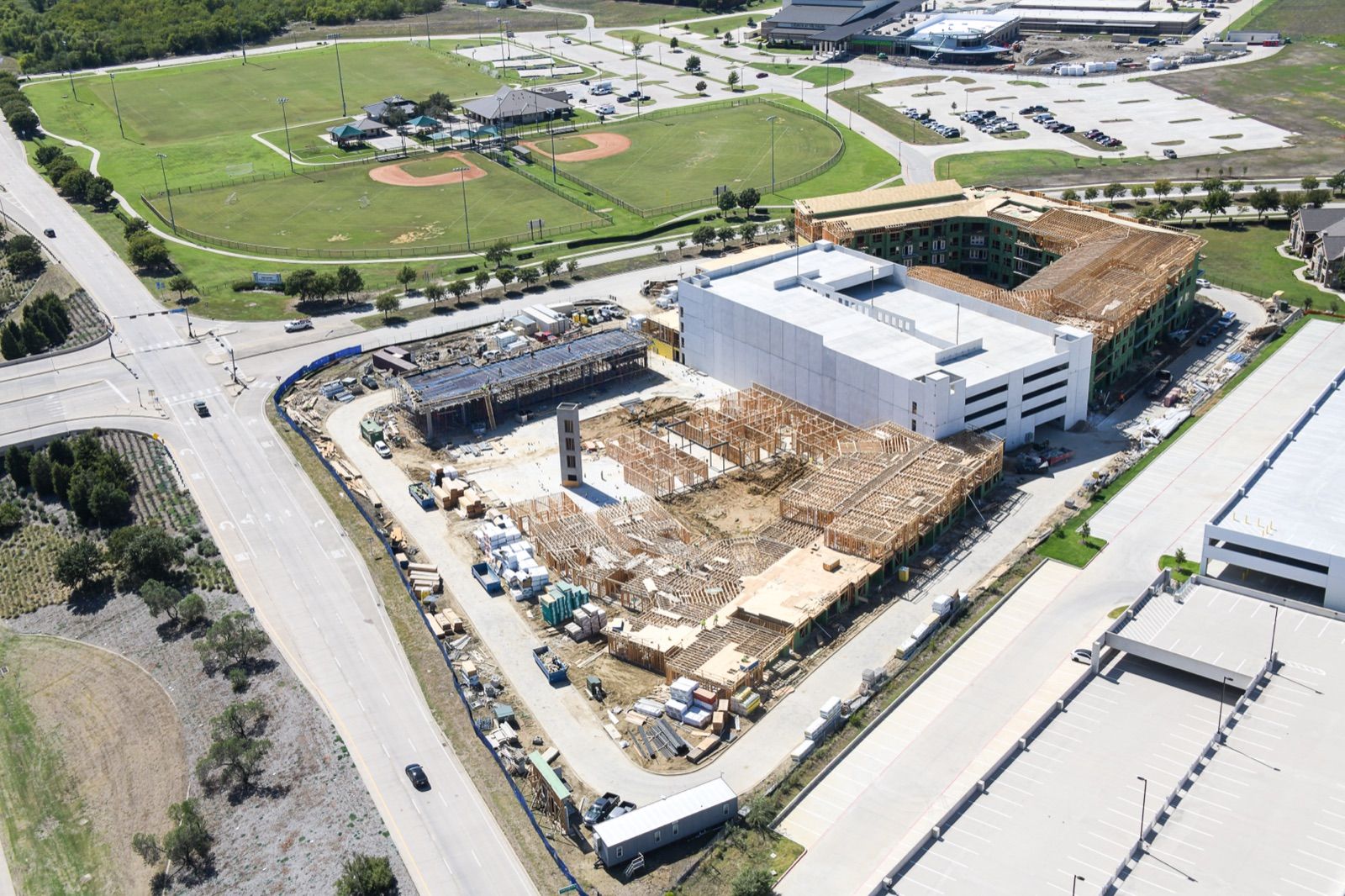 Diamond Flats, concrete slabs and framing