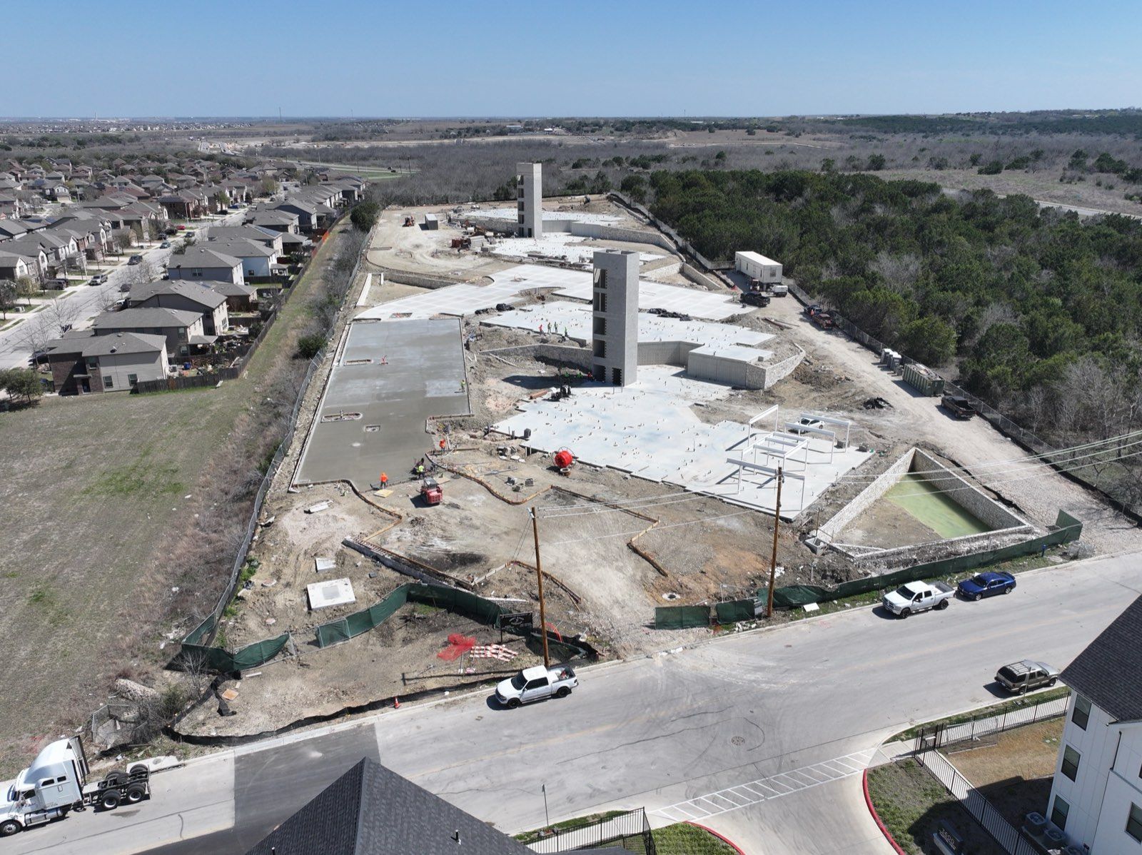 Capitol View, site concrete
