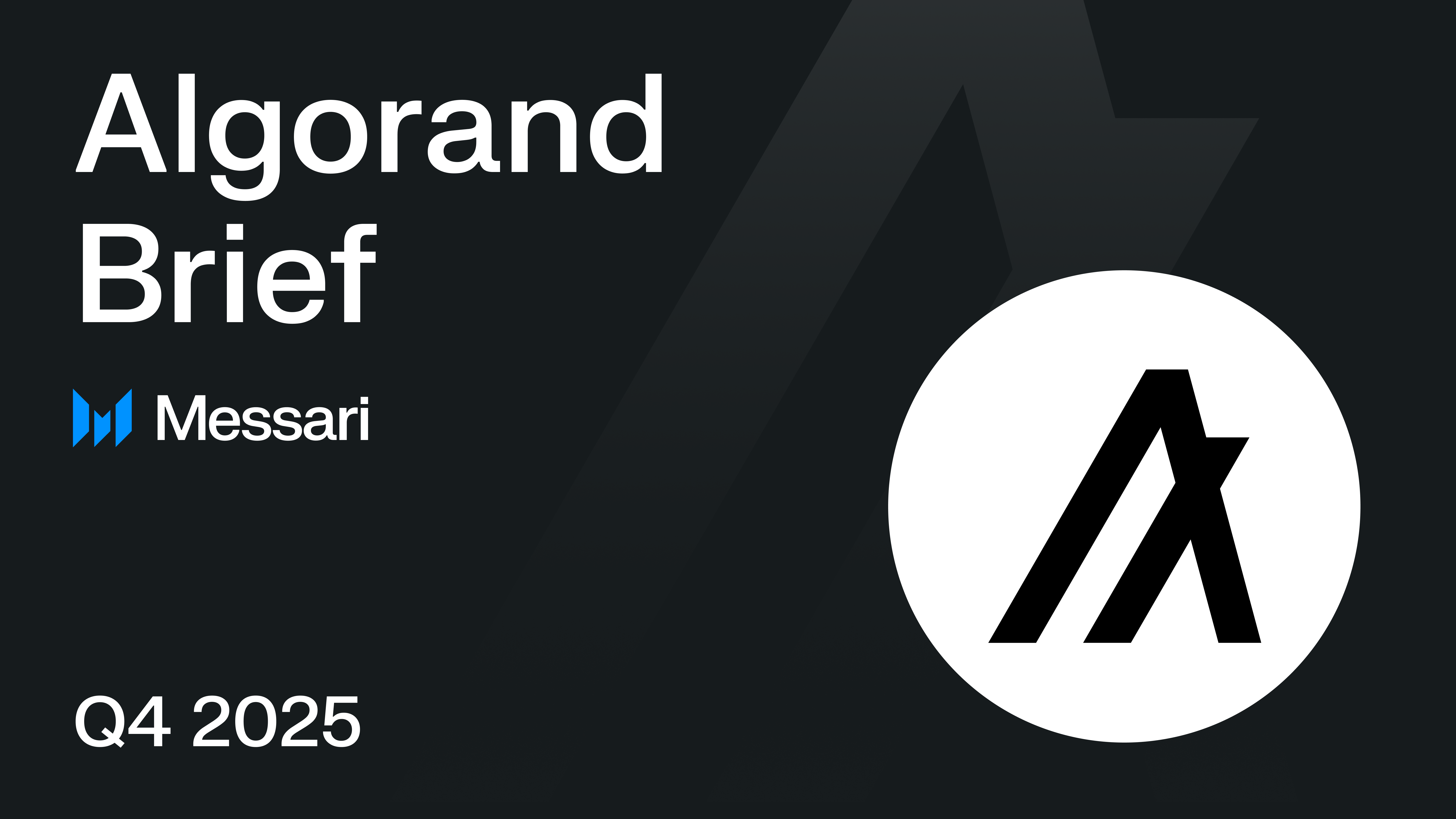 Algorand Q4 2025 Brief