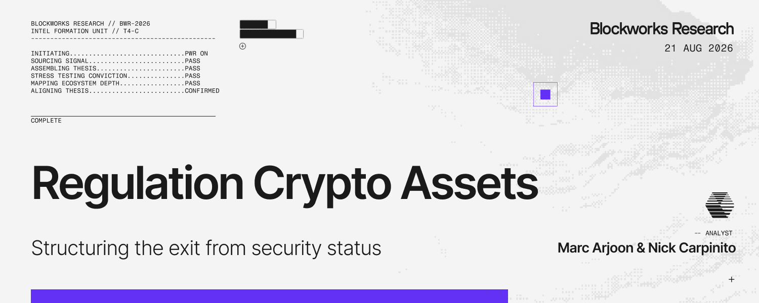 Regulation Crypto Assets: Structuring the exit from security status