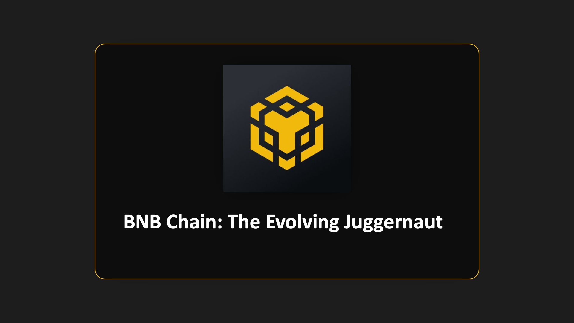 BNB Chain: The Evolving Juggernaut | Messari