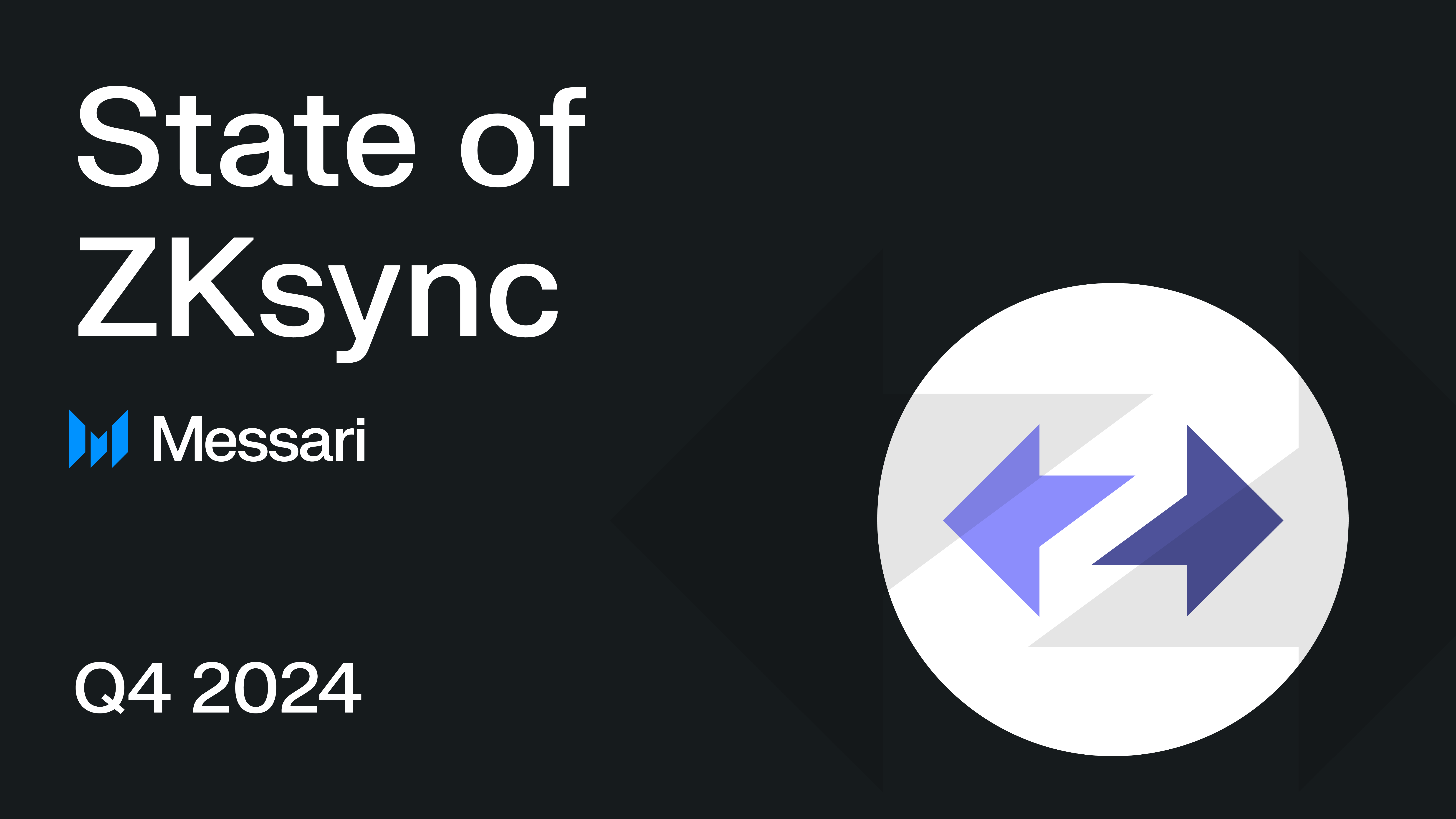 State of Zksync Q4 2024 | Messari