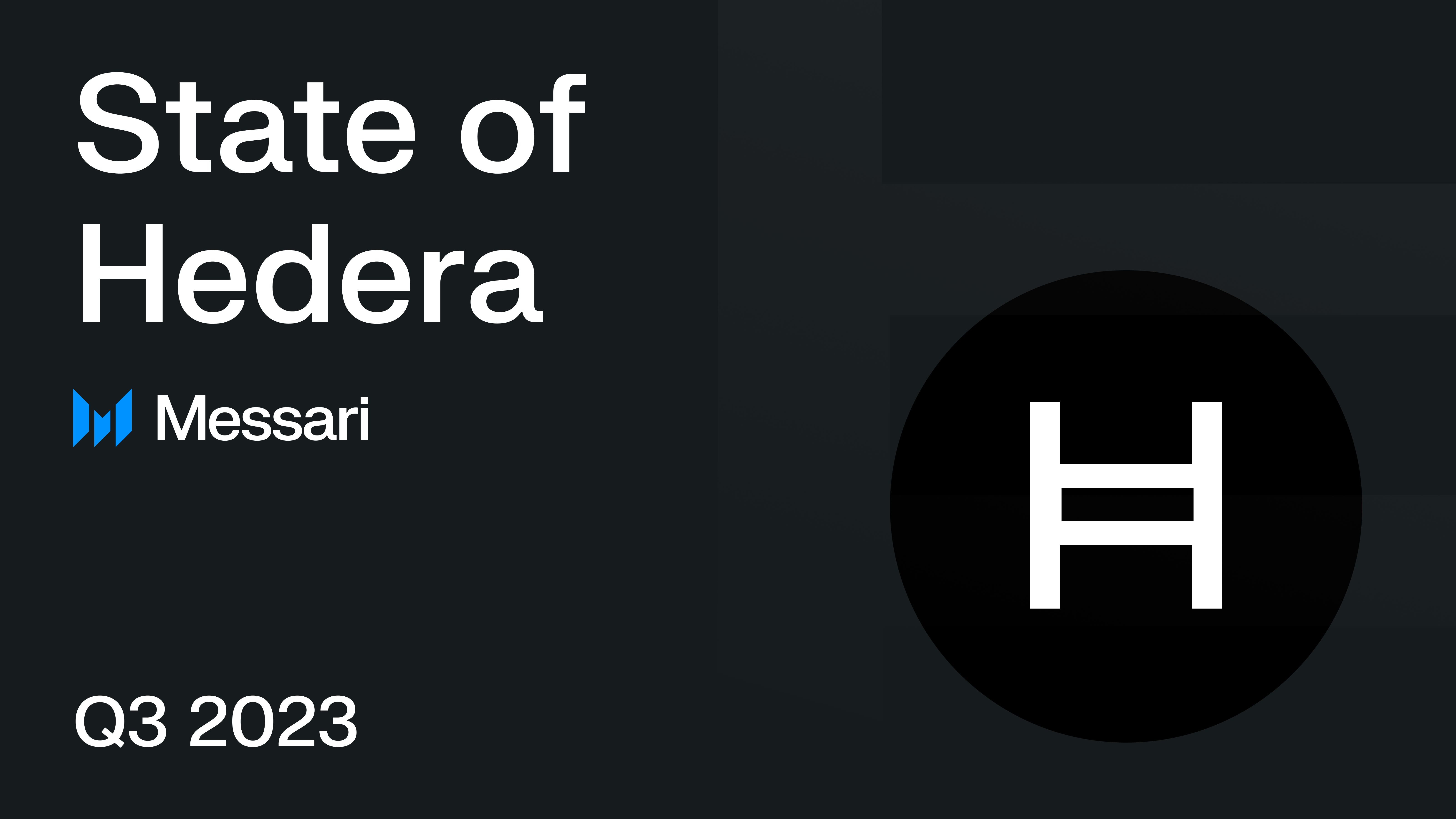 State of Hedera Q3 2023 | Messari