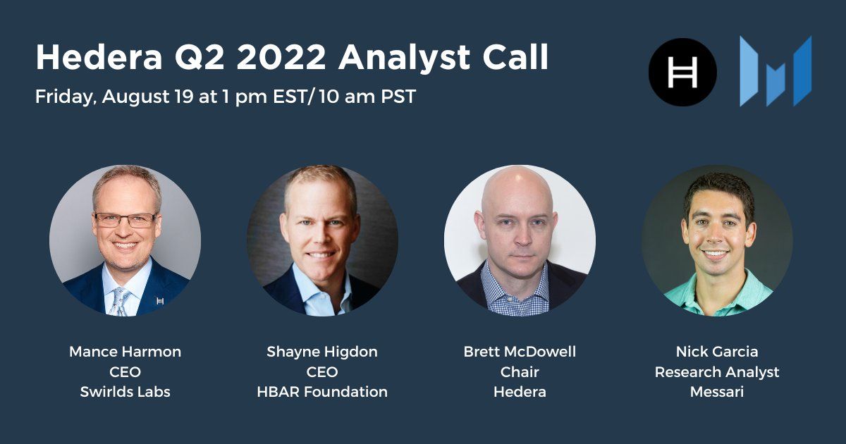 State Of Hedera Q2 2022 Analyst Call Transcript | Nft News