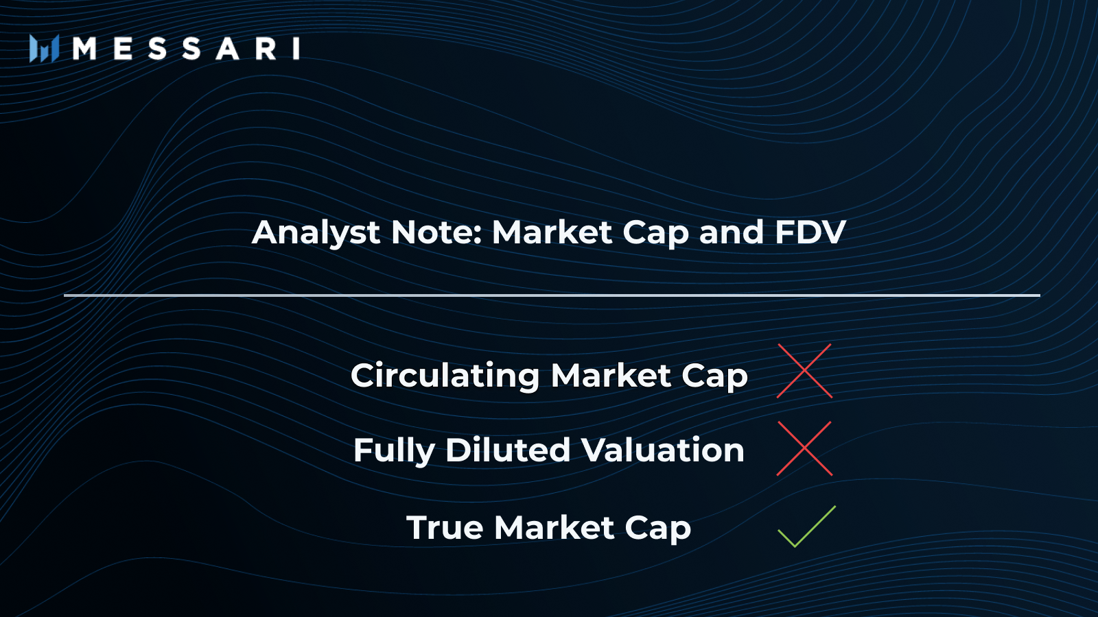 Analyst Note: Market Cap and FDV | Messari