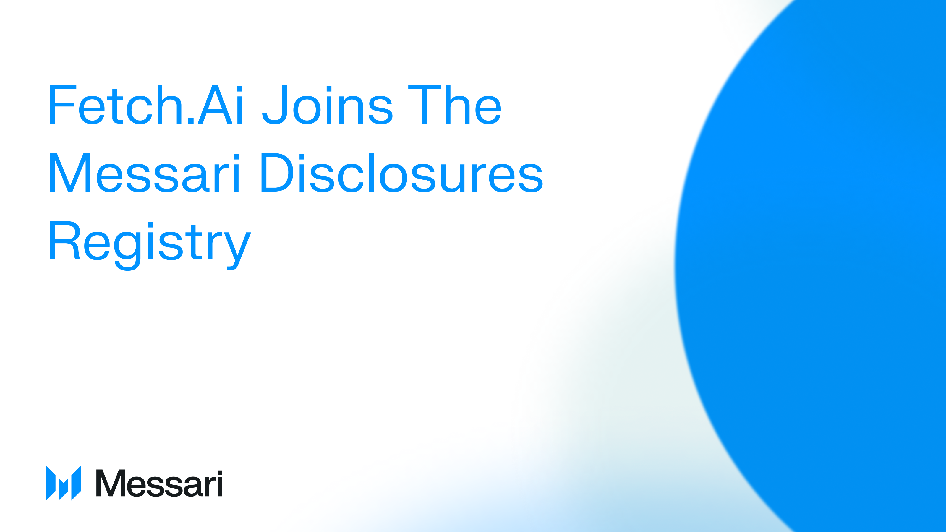 Fetch.ai Price, FET to USD, Research, News & Fundraising | Messari