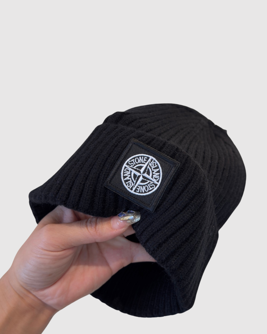 Stone Island Ribbed Wool Beanie Hat - image 2